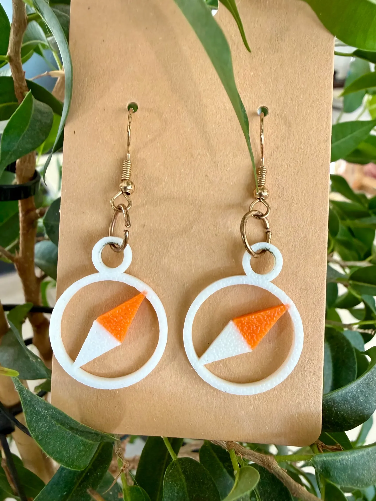 Orienteering Earrings (Start and finish)